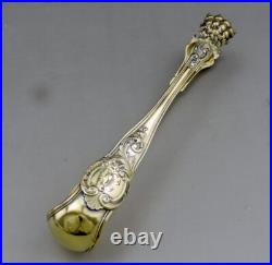 Magnifique ancien Pince à sucre en argent massif vermeil poinçon minerve XIX e Magnifique ancien Pince à sucre en argent massif vermeil poinçon minerve XIX e