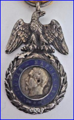 Médaille Militaire 2nd Empire en argent massif (poinçon tête de sanglier)