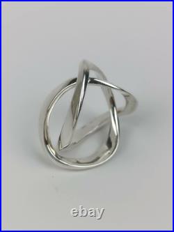 Moniquet France Pendentif argent 925 massif signé + poinçon style Mobius