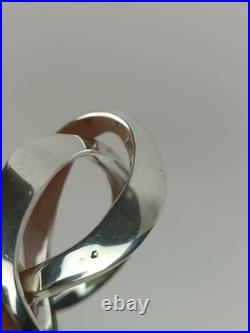 Moniquet France Pendentif argent 925 massif signé + poinçon style Mobius