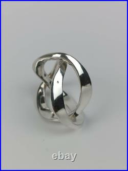 Moniquet France Pendentif argent 925 massif signé + poinçon style Mobius