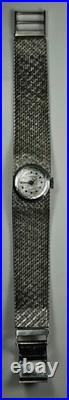 Montre Bijou Vintage CHILEX Argent 800 Poinçon Cygne Verre Facetté 1960s