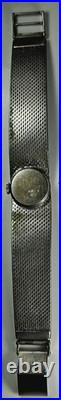 Montre Bijou Vintage CHILEX Argent 800 Poinçon Cygne Verre Facetté 1960s