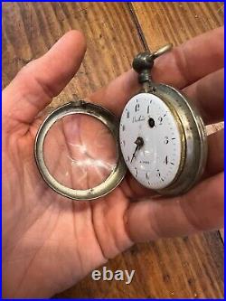 Montre Gousset Coq Argent Massif Poinçon Antique Silver Clock Gusset Berthoud