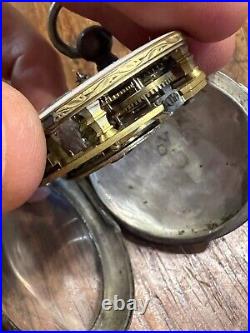 Montre Gousset Coq Argent Massif Poinçon Antique Silver Clock Gusset Berthoud