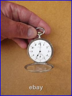 Montre Gousset Longines en argent massif poinçon d'argent cygne Art Deco Montre Gousset Longines en argent massif poinçon d'argent cygne Art Deco