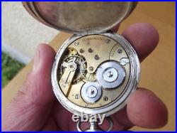 Montre Gousset Longines en argent massif poinçon d'argent cygne Art Deco Montre Gousset Longines en argent massif poinçon d'argent cygne Art Deco
