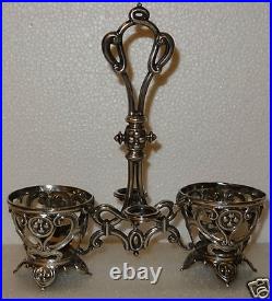 Monture Huilier Vinaigrier Style Louis XV En Argent Massif Poincon Minerve 190gr