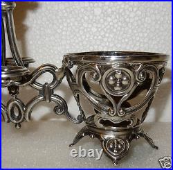Monture Huilier Vinaigrier Style Louis XV En Argent Massif Poincon Minerve 190gr