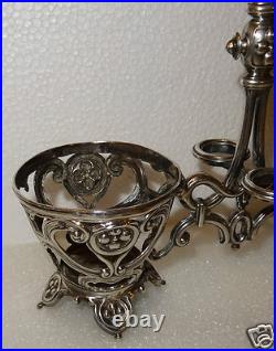 Monture Huilier Vinaigrier Style Louis XV En Argent Massif Poincon Minerve 190gr