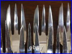 Morand 12 Fourchettes A Escargots Argent Massif Poincon Minerve Filets Contours
