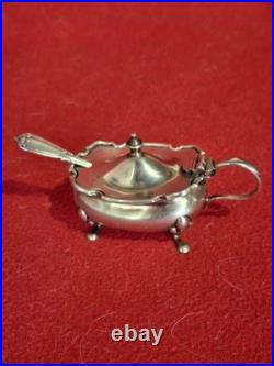 Moutardier Argent Massif 925 Walker & Hall. Poinçon lion et ancre