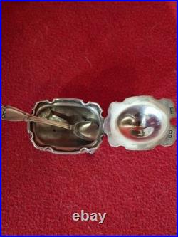 Moutardier Argent Massif 925 Walker & Hall. Poinçon lion et ancre