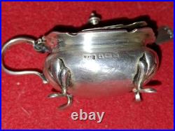 Moutardier Argent Massif 925 Walker & Hall. Poinçon lion et ancre
