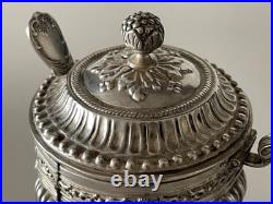 Moutardier à décor d'anges en Argent Massif Poinçon Minerve Moutardier à décor d'anges en Argent Massif Poinçon Minerve