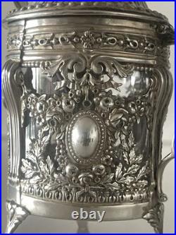 Moutardier à décor d'anges en Argent Massif Poinçon Minerve Moutardier à décor d'anges en Argent Massif Poinçon Minerve