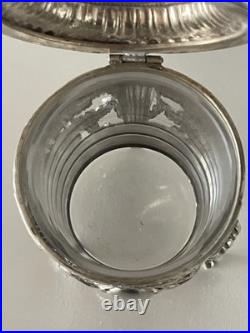 Moutardier à décor d'anges en Argent Massif Poinçon Minerve Moutardier à décor d'anges en Argent Massif Poinçon Minerve