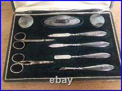 Nécessaire À Ongle Début XXème Argent Poinconné Sanglier Avec Boîte