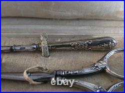 Nécessaire de Couture Broderie Napoléon III Argent Massif Poinçons sanglier