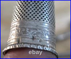 Nécessaire de Couture Broderie Napoléon III Argent Massif Poinçons sanglier