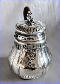 OLIER &CARON Sucrier Argent Massif Poinçon Minerve