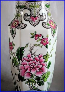 OLIER ET CARON Vase en Porcelaine Et Argent Massif Poincon Minerve
