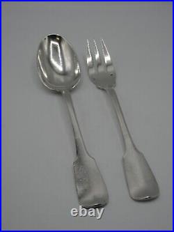 Odiot Couverts Service A Ragout Argent Massif Poincon Minerve Uni-plat