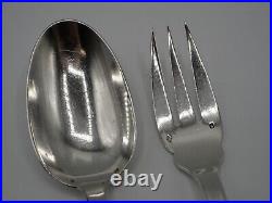 Odiot Couverts Service A Ragout Argent Massif Poincon Minerve Uni-plat