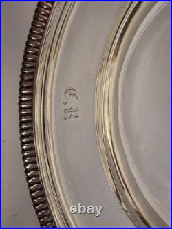 Odiot Godrons 1 plat circulaire en Argent Massif Poinçon Minerve XIXe