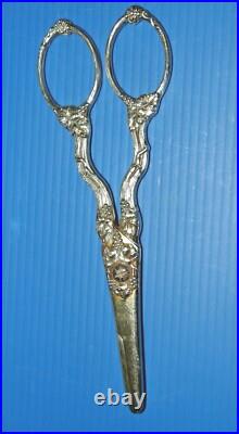 -PAIRE CISEAUX A RAISIN ARGENT MASSIF XIXe poinçon sanglier + orfèvre ARGENTERIE