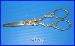 -PAIRE CISEAUX A RAISIN ARGENT MASSIF XIXe poinçon sanglier + orfèvre ARGENTERIE
