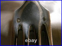 PAIRE COUVERT FOURCHETTES ARGENT MASSIF POINÇON MINERVE SILVER FORK 168 grs