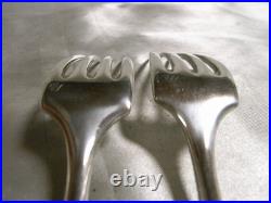 PAIRE COUVERT FOURCHETTES ARGENT MASSIF POINÇON MINERVE SILVER FORK 168 grs