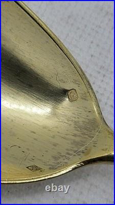 PAIRE DE COUVERTS A SALADE EN ARGENT MASSIF ET VERMEIL POINCON MINERVE 159.04 gr
