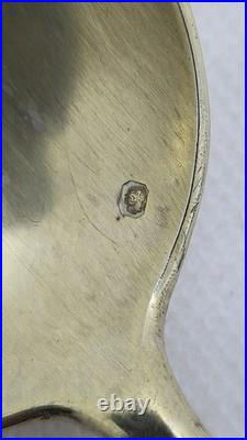 PAIRE DE COUVERTS A SALADE EN ARGENT MASSIF ET VERMEIL POINCON MINERVE 159.04 gr