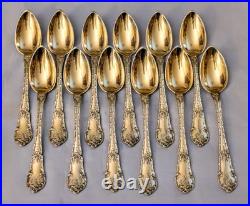 P. BERTHIER Cuillères à Dessert Argent Massif Vermeil Poinçon Minerve 19 ème