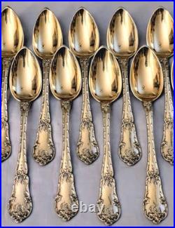 P. BERTHIER Cuillères à Dessert Argent Massif Vermeil Poinçon Minerve 19 ème