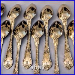 P. BERTHIER Cuillères à Dessert Argent Massif Vermeil Poinçon Minerve 19 ème