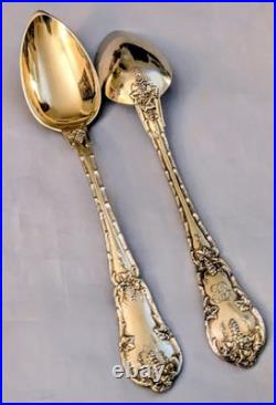 P. BERTHIER Cuillères à Dessert Argent Massif Vermeil Poinçon Minerve 19 ème