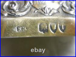 Paire Bougeoir Flambeaux Chandelier Bout Table Argent Massif Or Poincon Anglais