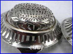 Paire Cuillere A Sucre Saupoudreuse Argent Massif Poincon Vieillard Paris 1819