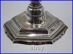 Paire De Bougeoirs En Argent Massif Poincon Minerve Style 18 Eme