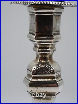 Paire De Bougeoirs En Argent Massif Poincon Minerve Style 18 Eme