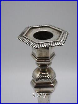 Paire De Bougeoirs En Argent Massif Poincon Minerve Style 18 Eme