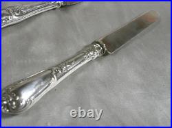 Paire De Couteaux De Table A Fruit Argent Massif Poinçon Minerve Knife
