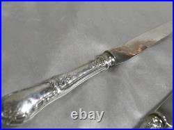 Paire De Couteaux De Table A Fruit Argent Massif Poinçon Minerve Knife