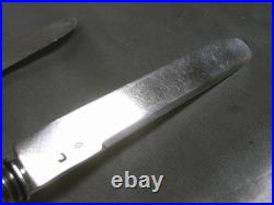 Paire De Couteaux De Table A Fruit Argent Massif Poinçon Minerve Knife