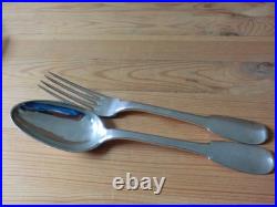 Paire De Couverts Argent Massif Poincons Fermiers Generaux