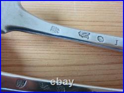 Paire De Couverts Argent Massif / Poincons Fermiers Generaux