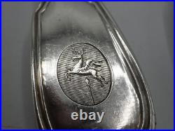 Paire De Cuilleres A Compote Argent Massif Poincon Minerve 1 Er Titre Filets